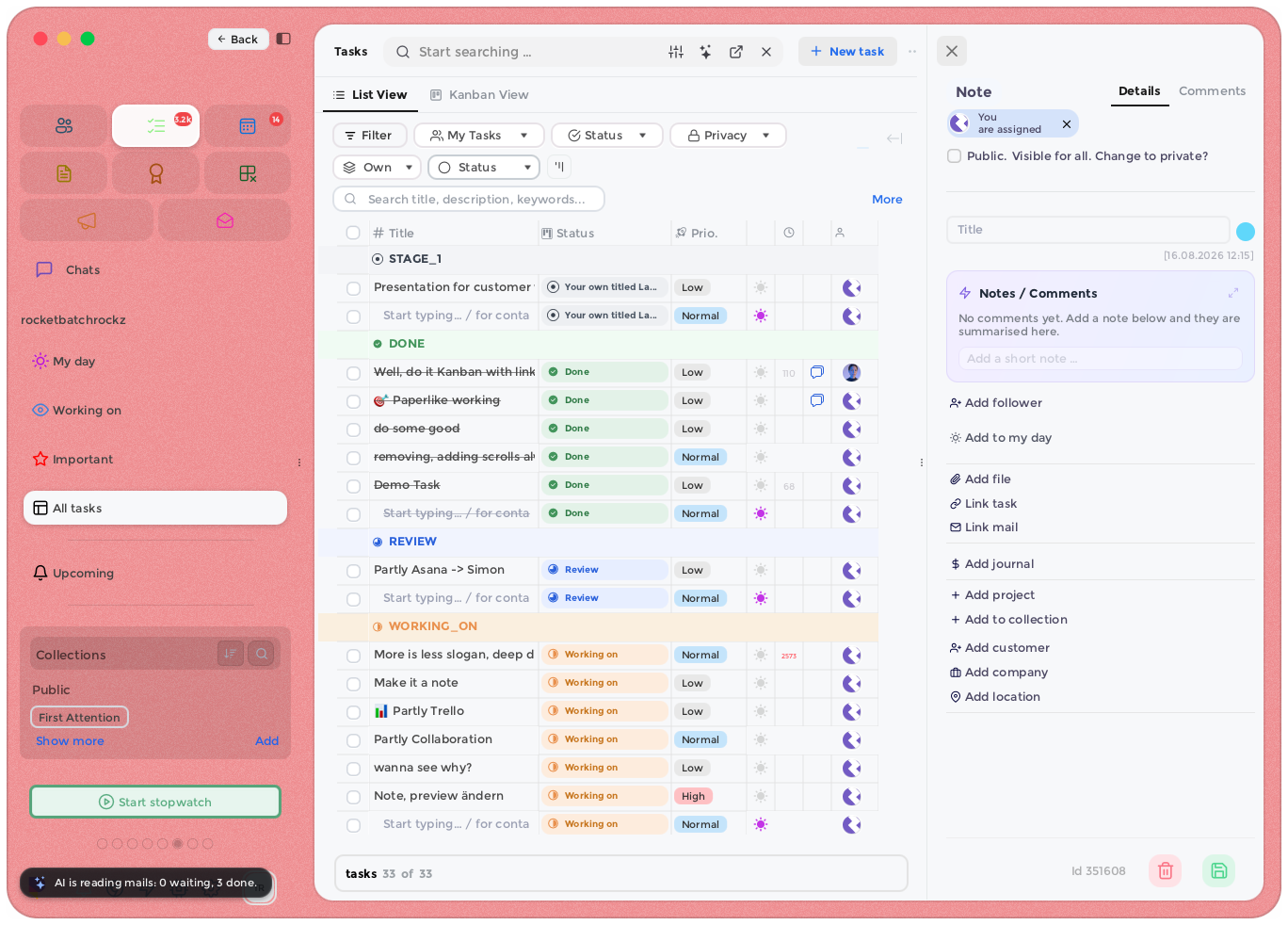 Profiles & Tasks